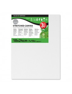 Daler Rowney Simply Pack de 3 Bastidores Entelados- 18x24cm - Imprimacion Triple - Grano Medio - 100-Algodon sin Acido -