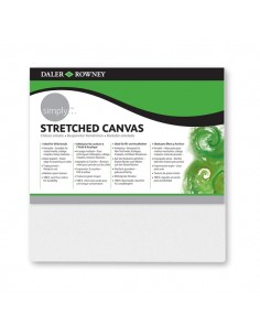 Daler Rowney Simply Bastidor Entelado - 10x10cm - Imprimacion Triple - Grano Medio - 100-Algodon sin Acido - 250g - Color
