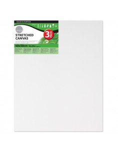 Daler Rowney Simply Pack de 3 Bastidores Entelados- 40x50cm - Imprimacion Triple - Grano Medio - 100-Algodon sin Acido -