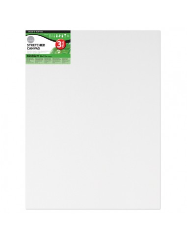 Daler Rowney Simply Pack de 3 Bastidores Entelados- 60x80cm - Imprimacion Triple - Grano Medio - 100-Algodon sin Acido -