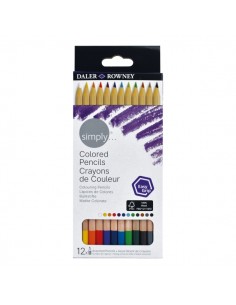 Daler Rowney Simply Pack de 12 Lapices Colores - Colores Surtidos