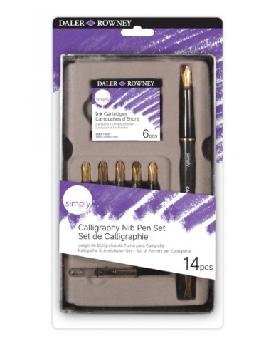 Daler Rowney Simply Pack de 14 Piezas para Caligrafia
