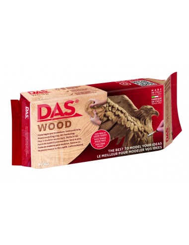 Das Wood Pasta de Madera para Modelar Que Endurece al Aire - 700g - Color Marron