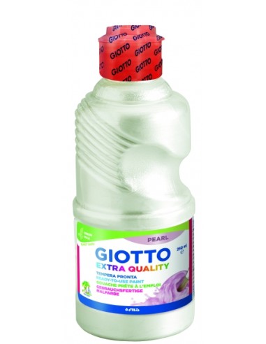 Giotto Extra Quality Pearl Tempera - 250ml - Lispa para el Uso - Botella Bio Pet - Color Blanco