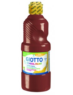 Giotto School Paint Tempera - 500ml - Lista para el Uso - Super Lavable - Botella Bio Pet - Color Marron