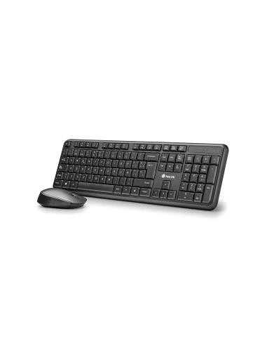 NGS Kit Teclado Inalambrico y Raton Inalambrico 1200dpi - 12 Teclas Multimedia - Indicadores LED --Color Negro