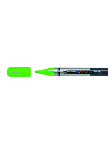 Lyra Mark All Rotulador Permanente - Multisuperficie - Punta Redonda - 2mm - Color Verde Neon
