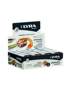 Lyra Graduate Sacapuntas Doble de Madera - Lapices hasta 8mm - Cuchilla de Alta Calidad