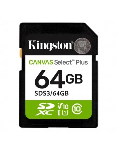 Kingston Tarjeta SDXC 64GB UHS-I Clase 10 100MB s Canvas Select Plus