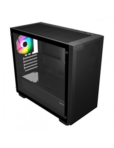 Unykach Revelat Mesh Edge Caja Micro ATX-ITX - Lateral de Vidrio Templado - 3.5"-2.5" - USB-A 2.0-USB-3.0 y Audio - 4