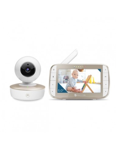 Motorola Nursery VM50G Vigilabebes con Camara - Vision Nocturna - Comunicacion Bidireccional - Pantalla 5" - Sensor de