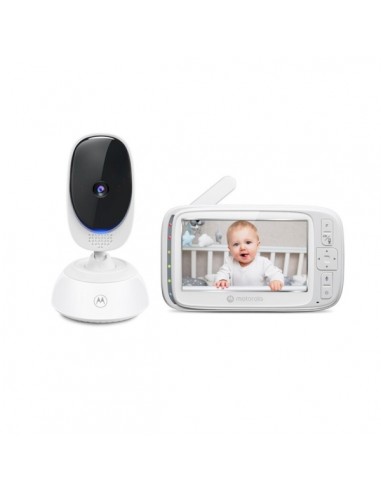 Motorola Nursery VM75 Vigilabebes con Camara - Sonidos de nanas - Comunicacion Bidireccional - Pantalla 5" - Sensor de