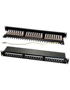 WP Patch Panel de 24 Puertos RJ45 Cat. 6A STP 1U - Color Negro