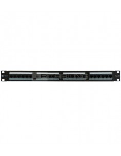 WP Patch Panel de 24 Puertos RJ45 CAT6A UTP - 1U IDC - Color Negro