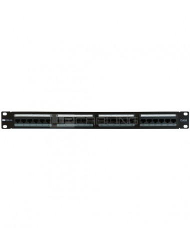 WP Patch Panel de 24 Puertos RJ45 CAT6 UTP - 1U IDC - Color Negro