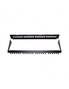 WP Patch Panel de 24 Puertos RJ45 CAT6 UTP - 1U Keystone Modular - Color Negro