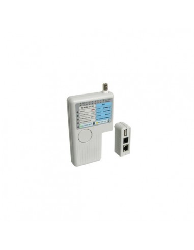 WP Testeador de Cables RJ11-BNC 12 45 y USB - Color Gris Claro
