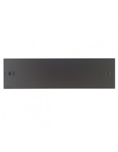 WP Tapa Delantera para Armario 3U - Instalacion sin Tornillos - 490x15x145mm - Color Negro
