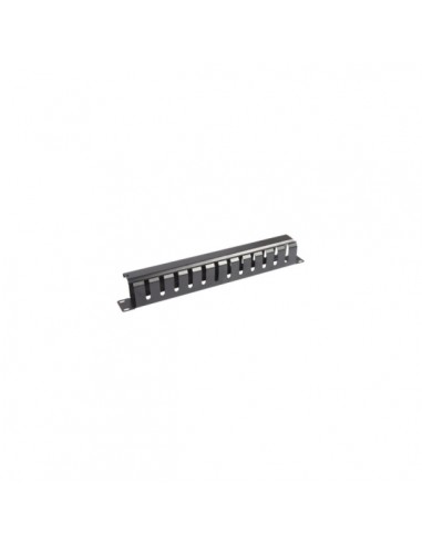 WP Guia 2U Cableado con Tapa - 490x100x80mm - Color Negro