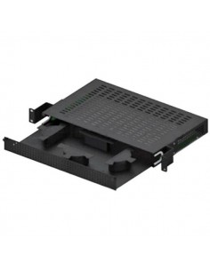 WP Cajon de Fibra Optica para Armario 1U - Metalico - hasta 3m de Cable con 24 Fibras - 550x400x300mm - Color Negro