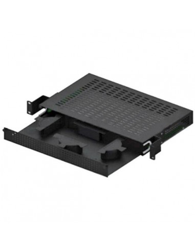 WP Cajon de Fibra Optica para Armario 1U - Metalico - hasta 3m de Cable con 24 Fibras - 550x400x300mm - Color Negro