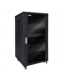 WP RNV-42606-B Armario de Suelo para Video y Audio 42U - Puerta de Cristal - Cerradura de Seguridad - 600x600x2055mm - Color