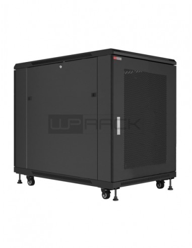 WP RSB-15610-B Armario de Suelo para Redes 15U - Puerta de Acero Perforada - Cerradura de Seguridad - 600x1000x825mm - Color