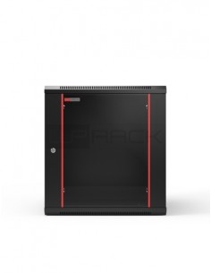 WP RWB-09605-B Armario Mural 9U - Puerta de Cristal - Cerradura de Seguridad - 600x500x500mm - Color Negro