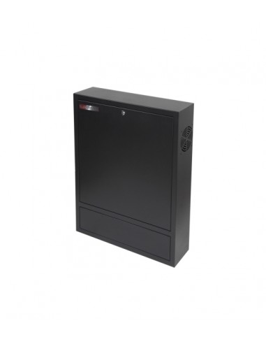 WP RWN-02601-B Armario Mural Vertical 4U - Cerradura de Seguridad con Llave Tubular - 600x150x750mm - Color Negro