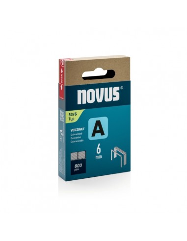 Novus A Tipo 53 Caja de 800 Grapas 53 6 Galvanizadas - Patilla de 6mm