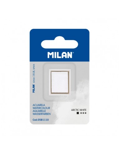 Milan Art Acuarela de Recambio - Medio Godet - Color Blanco