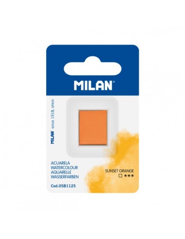 Milan Art Acuarela de Recambio - Medio Godet - Color Naranja