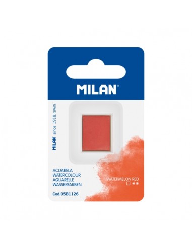 Milan Art Acuarela de Recambio - Medio Godet - Color Rojo