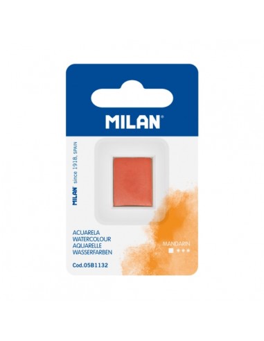 Milan Art Acuarela de Recambio - Medio Godet - Color Naranja