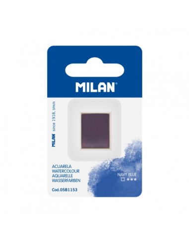 Milan Art Acuarela de Recambio - Medio Godet - Color Azul Marino