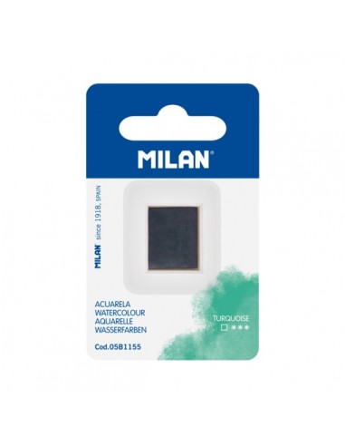 Milan Art Acuarela de Recambio - Medio Godet - Color Turquesa
