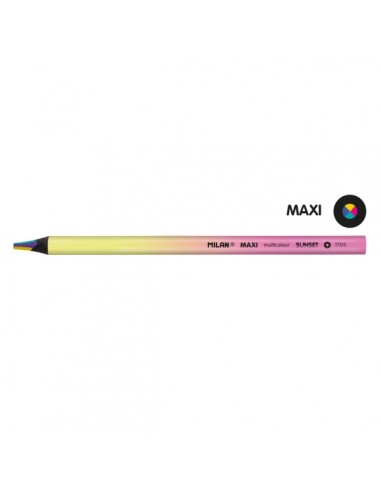 Milan Maxi Sunset Expositor con 12 Lapices Multicolor - Redondos - Multicolor