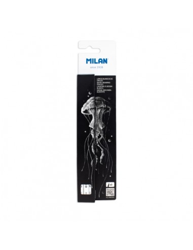 Milan Art Lapices Dibujo - Mina Gruesa Blanca - Redondo de 4mm - Color Blanco