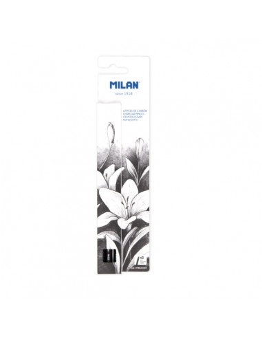 Milan Art Pack de 3 Lapices de Carboncillo - Color Negro