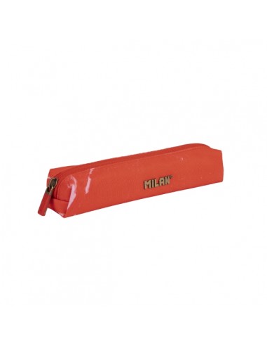 Milan Lava Mini Estuche Portatodo - Redondo - Cierre de Cremallera - 20.5x4.5x5cm - Color Rojo