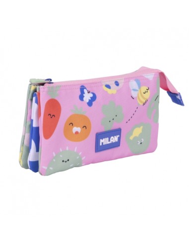 Milan Green and Grow Estuche Portatodo - 5 Compartimentos - 22x12x4cm - Multicolor