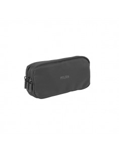 Milan Shadow Estuche Portatodo - Cremallera - 3 Compartimentos - 22x11x6.5cm - Color Negro