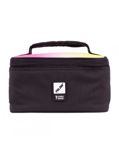 Milan Sunset Bolsa Isotermica Porta Alimentos de 1.5L - Incluye 1 Recipiente - 22x12.5x12cm - Color Negro