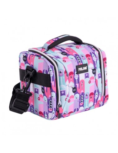Milan Aliens 2 Bolsa Isotermica Porta Alimentos de 5L - Gran Capacidad - Apertura Total - 24.5x20x16cm - Color Rosa