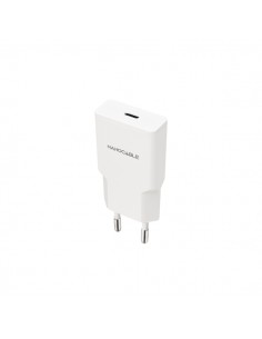Nanocable Cargador de Pared USB-C PD 20W - Color Blanco