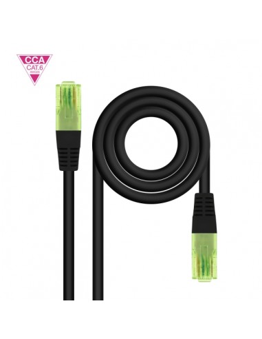 Nanocable Cable Red Latiguillo Cat.6 UTP AWG26 CCA - Longitud 15m - Color Negro