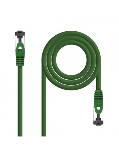 Nanocable Cable Red Latiguillo Cat.8.1 2Ghz LSZH SSTP AWG26 - Longitud 0.5m - Color Verde