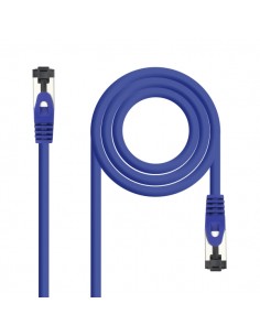 Nanocable Cable Red Latiguillo Cat.8.1 2Ghz LSZH SSTP AWG26 - Longitud 0.25m - Color Azul