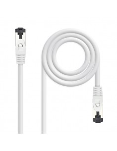 Nanocable Cable Red Latiguillo Cat.8.1 2Ghz LSZH SSTP AWG26 - Longitud 0.5m - Color Blanco