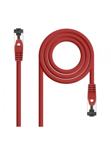 Nanocable Cable Red Latiguillo Cat.8.1 2Ghz LSZH SSTP AWG26 - Longitud 1m - Color Rojo
